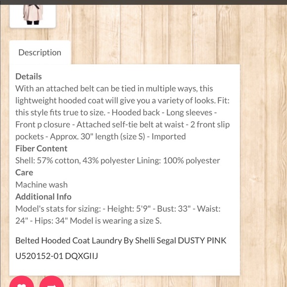 Belted hooded coat - Picture 4 of 5